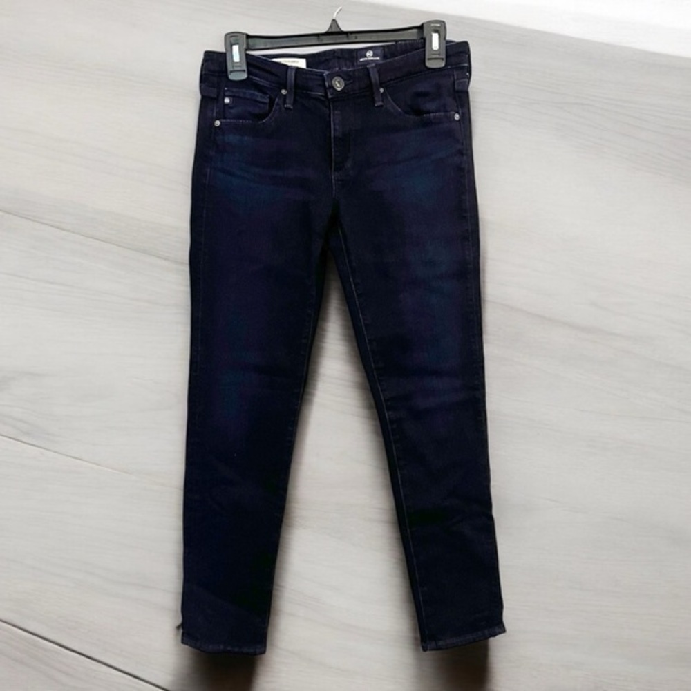 ADRIANO GOLDSCHMIED 27R The Stevie Slim Straight Ankle Jeans Dark Wash